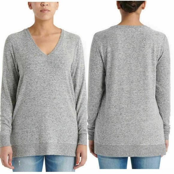 Lucky Brand Tops - Lucky Brand Cloud Jersey V Neck Tunic Gray Sz XXL